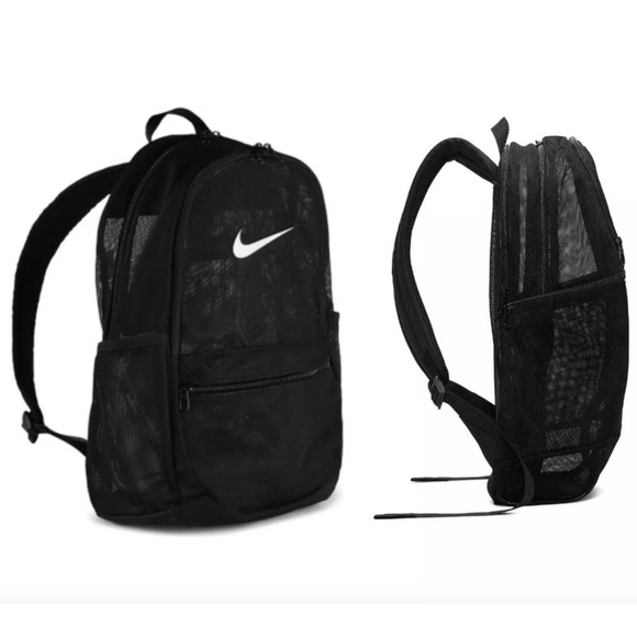 NWT NEW NIKE Brasilia MESH 9.0 IX Backpack Black - Picture 6 of 6
